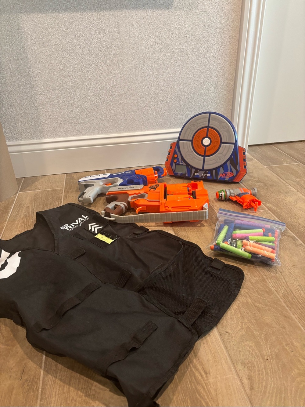 Nerf Set Elite Blaster Gun Digital Target Flipfury Vest Fortnite Micro Dart